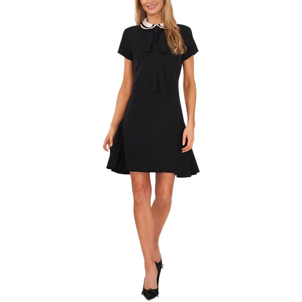 CeCe Black Dress with White Collar NWT